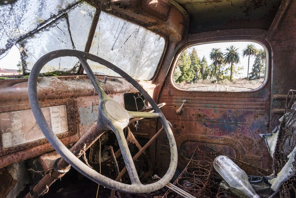 A truck in California's Central Valley