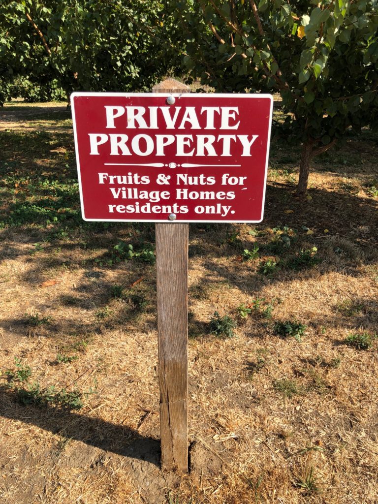 Private Property in Village Homes